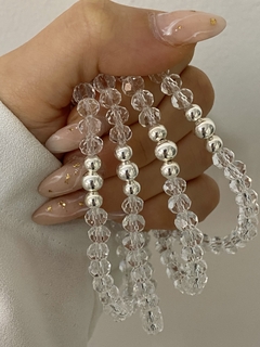 Pulsera cristal transparente (Elastizada) - comprar online