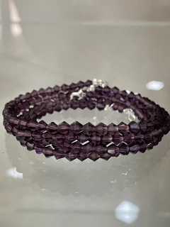 Pulsera cristal morado (Con Cierre)