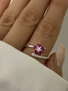 Anillo flor cubic (Regulable) - comprar online