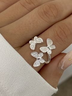 Anillo tres mariposas (Regulable) - comprar online