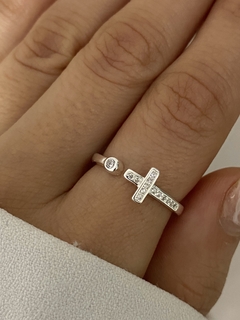 Anillo cruz cubic (Regulable) - comprar online