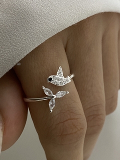 Anillo pio y flor cubic (Regulable) en internet
