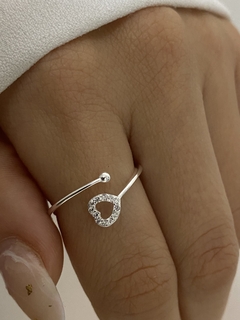 Anillo corazon cubic (Regulable)