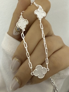 Cadena van cleef blanca (chapado 1000) - comprar online