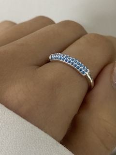 Anillo cubic turquesa - comprar online