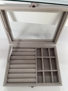 Exhibidor tapa de vidrio Gris - comprar online