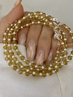 Pulsera cristal dorado (Con Cierre)