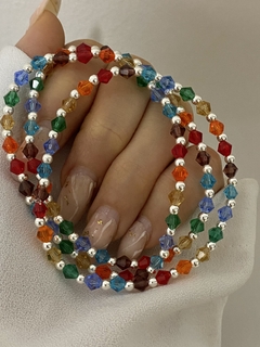 Pulsera cristal multicolor (Elastizada)