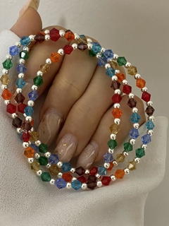 Pulsera cristal multicolor (Elastizada) - comprar online