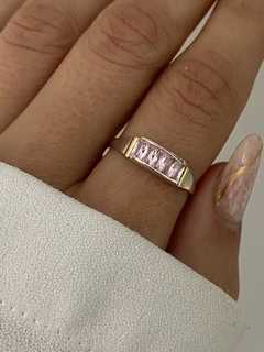 Anillo cubic rectangular (Rosa) en internet
