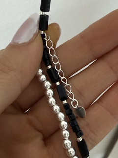 Conjunto cruz cristal negro cubo y rectángulo 42cm+3 - comprar online