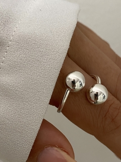 Anillo doble bolita (8x8) - comprar online