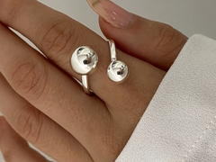 Anillo doble bolita (10x8) - comprar online