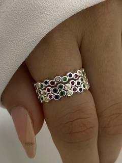 Anillo circulos multicolor - comprar online