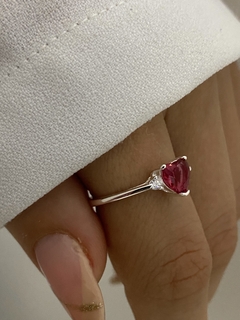 Anillo corazón fucsia - comprar online
