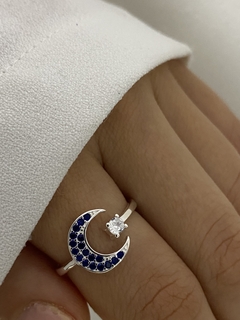Anillo luna y cubic (Regulable) - comprar online