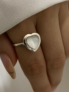Anillo corazon nacar
