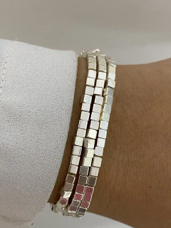 Pulsera cubitos chapado 1000 (elastizada) - comprar online