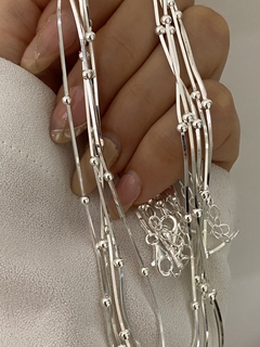 Cadena colita de rata y bolitas (42cm + 3cm) - comprar online