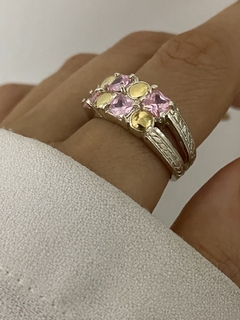 Anillo 4 cubic rosa en internet