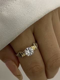 Anillo piedra circulo blanca - comprar online