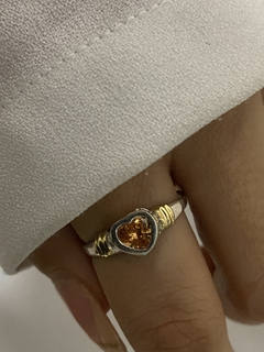 Anillo corazon ambar - comprar online
