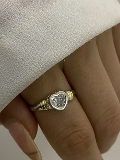 Anillo corazon blanco