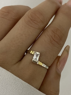 Anillo rectangulo blanco - comprar online