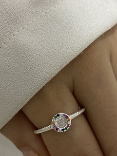 Anillo circulo multicolor