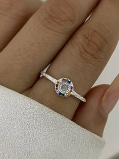 Anillo circulo multicolor - comprar online