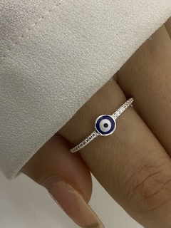 Anillo ojo turco y cubic