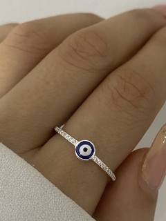 Anillo ojo turco y cubic - comprar online