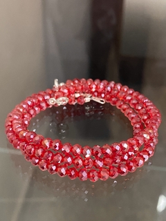 Pulsera cristal rojo tornasol (Con Cierre) - comprar online