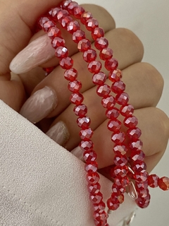 Pulsera cristal rojo tornasol (Con Cierre) en internet