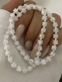Pulsera cubito blanca tornasol (elastizada) - comprar online
