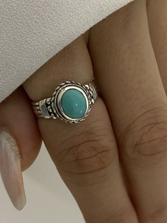 Anillo piedra turquesa bali