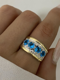 Anillo 4 piedras turquesa - comprar online