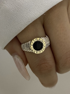 Anillo bvulgari piedra negra