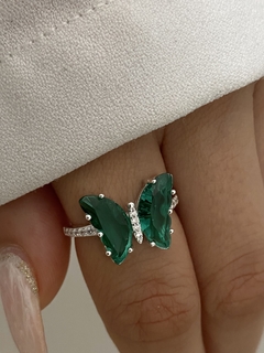 Anillo mariposa verde (importado)
