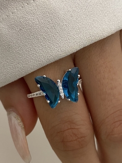 Anillo mariposa azul (importado)