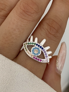 Anillo ojo turco grande - comprar online