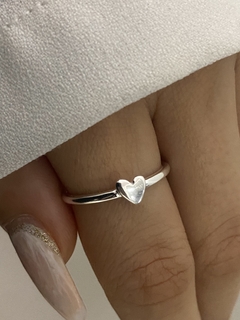 Anillo corazon liso irregular