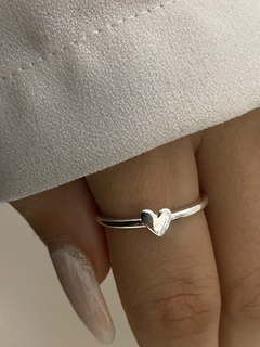 Anillo corazon liso irregular - comprar online