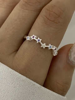 Anillo estrellitas multicolor - comprar online