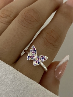 Anillo mariposa cubic colores - comprar online
