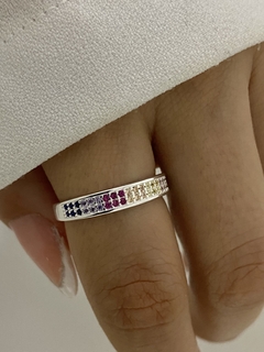Anillo grueso doble cubic colores