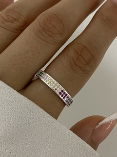 Anillo grueso doble cubic colores - comprar online