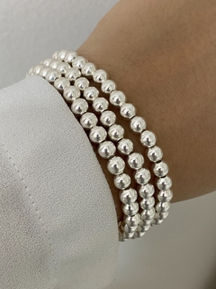 Pulsera modelo 95 bolita 5mm (elastizada) chapado 1000 - comprar online