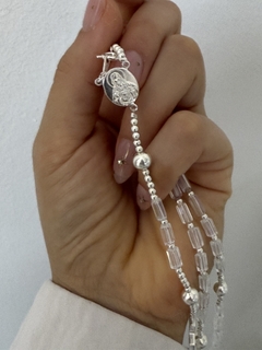 Rosario rectángulo traslúcido sagrado corazón 55 cm en internet