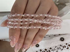 Pulsera cristal rosa traslúcido con cierre - comprar online